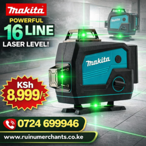 Makita 16-line laser level self-leveling tool for construction and interior installation